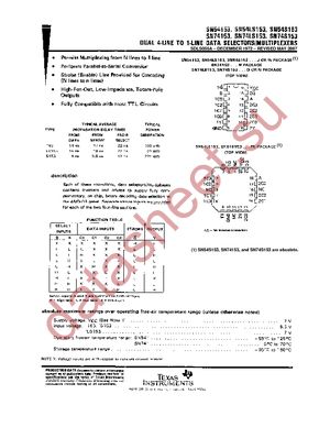 SN74LS153N datasheet  